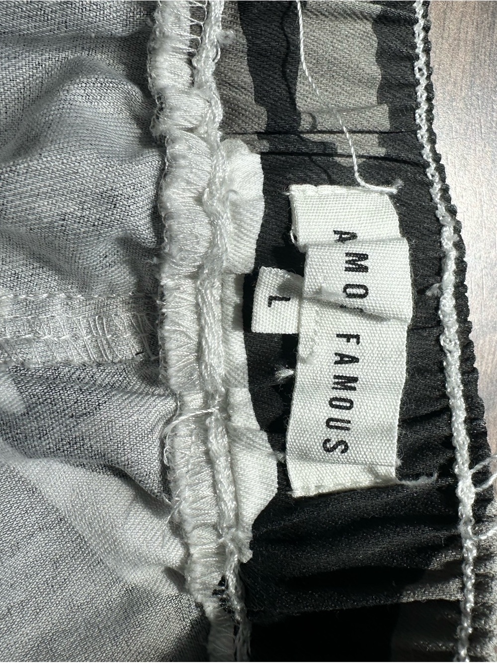 Almost Famous Black & Gray Camouflage Cargo Joggers - Picture 2 of 2
